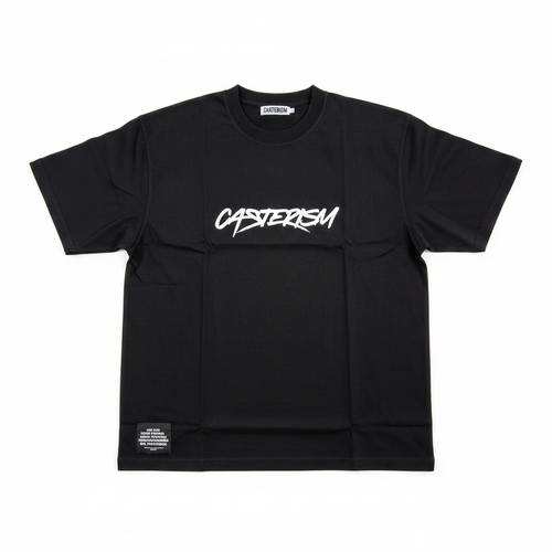 Black tee on white background